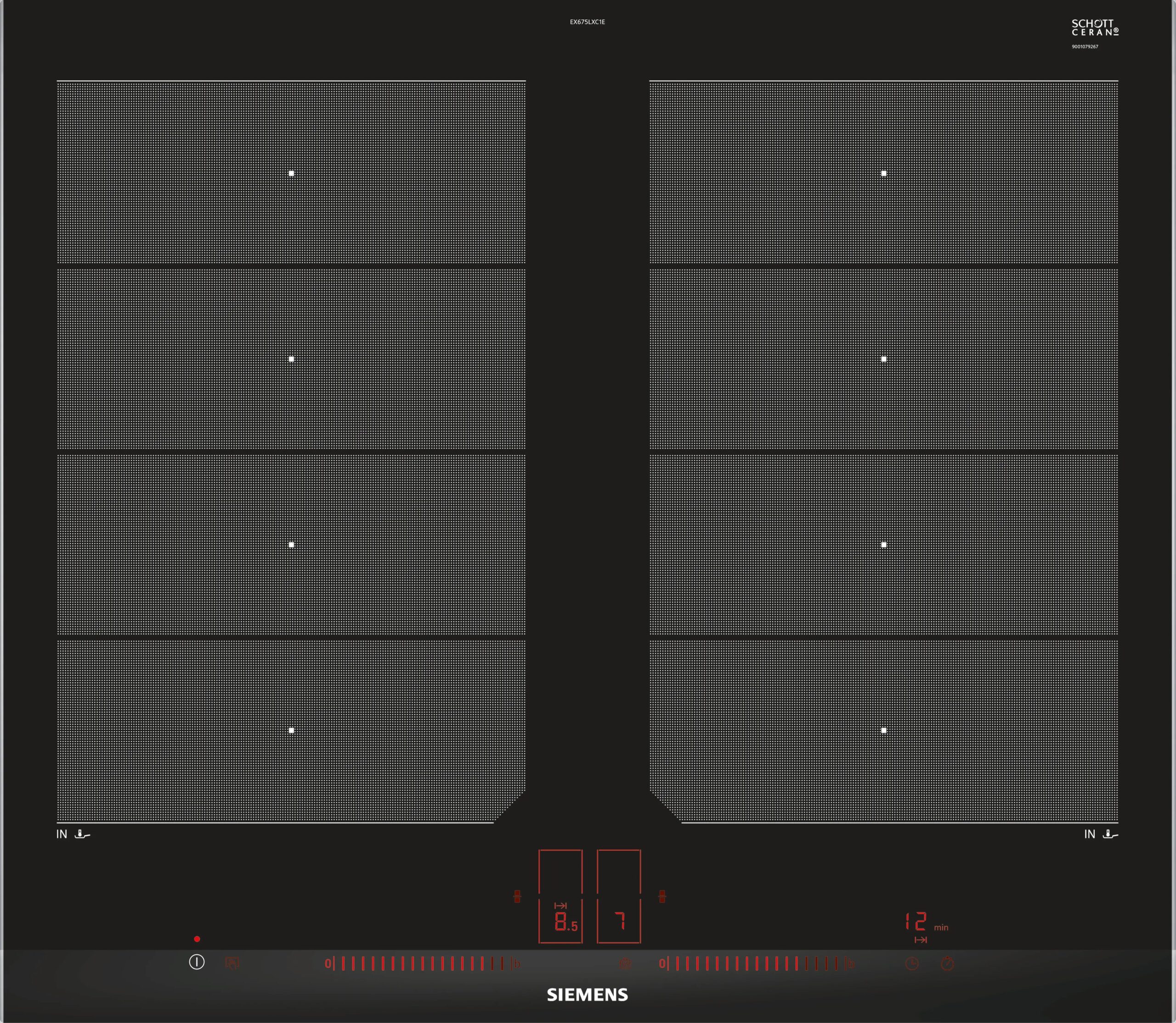 051-1 Siemens iQ700 EX675LXC1E Induction Hob (Black)
