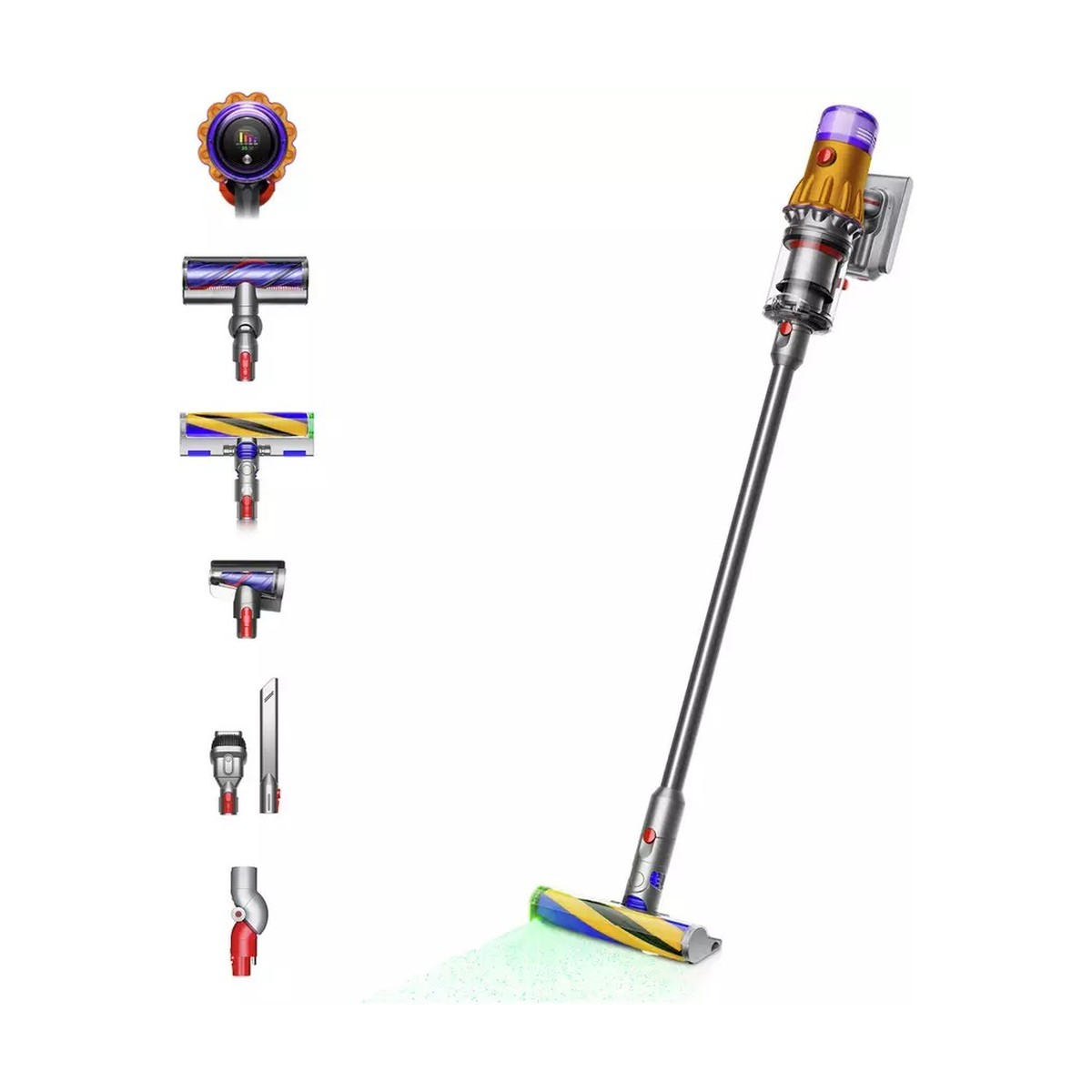 013-1 Dyson V12 Detect Slim Absolute Cordless Vacuum Cleaner (Yellow/Nickel)