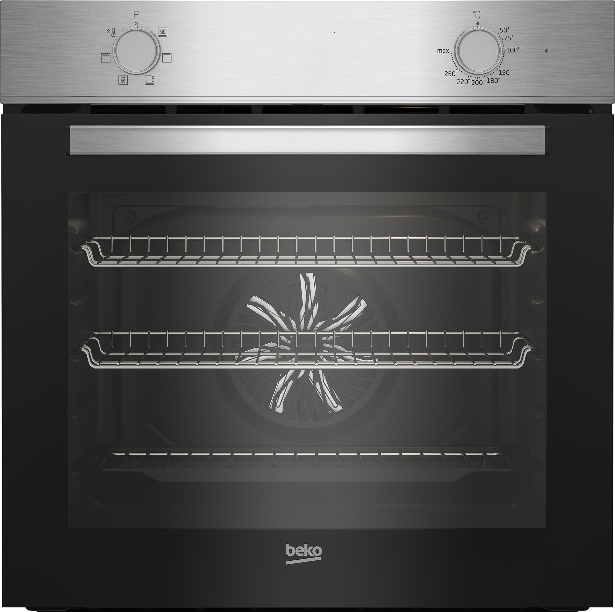192-1 Beko QBSE222X AeroPerfect Built-In Multifunction Oven and Ceramic Hob Pack (Stainless Steel)