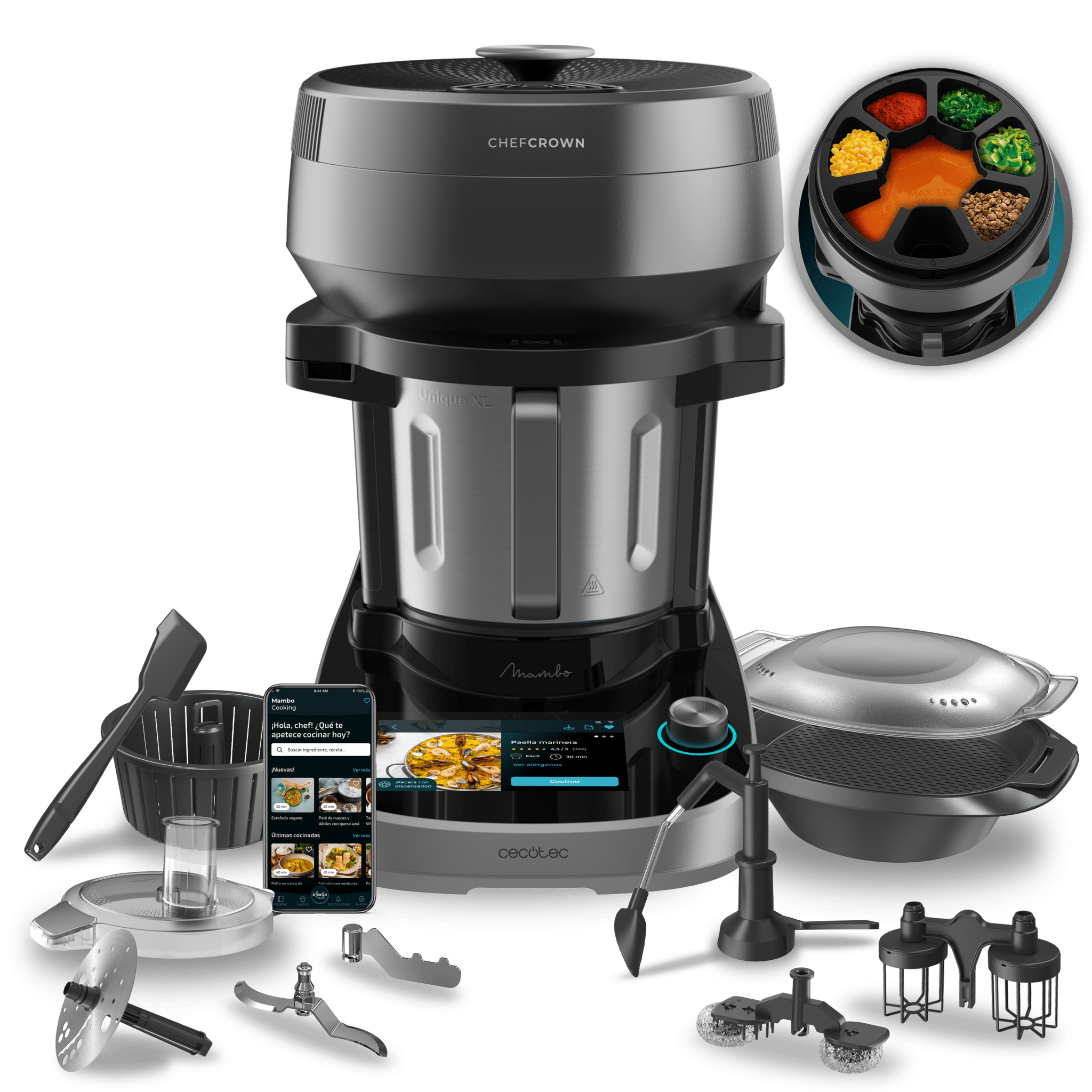 233-1 Cecotec Mambo CooKing Unique Cooking Robot (Black)